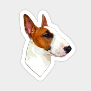 Bull Terrier Dog Head Art Sticker